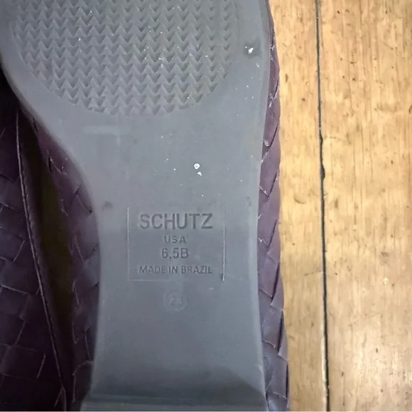 Schutz Arissa Flat Burgundy Woven size 6.5 - Picture 3 of 5